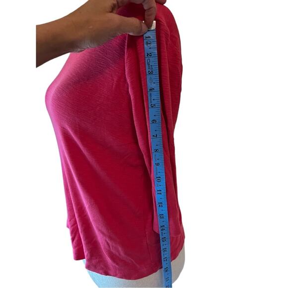 NIC+ZOE 3/4 sleeve pink boat neck tee - Large - Picture 7 of 7
